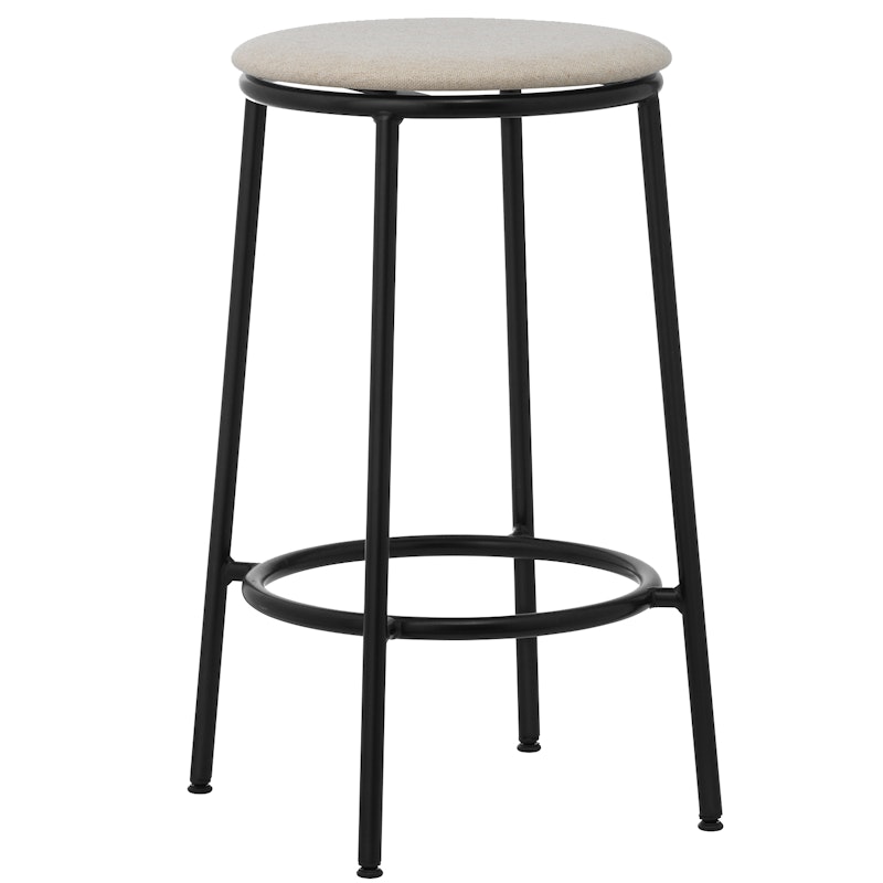 Circa Barstool 65 cm Black Steel Barhocker Weiß