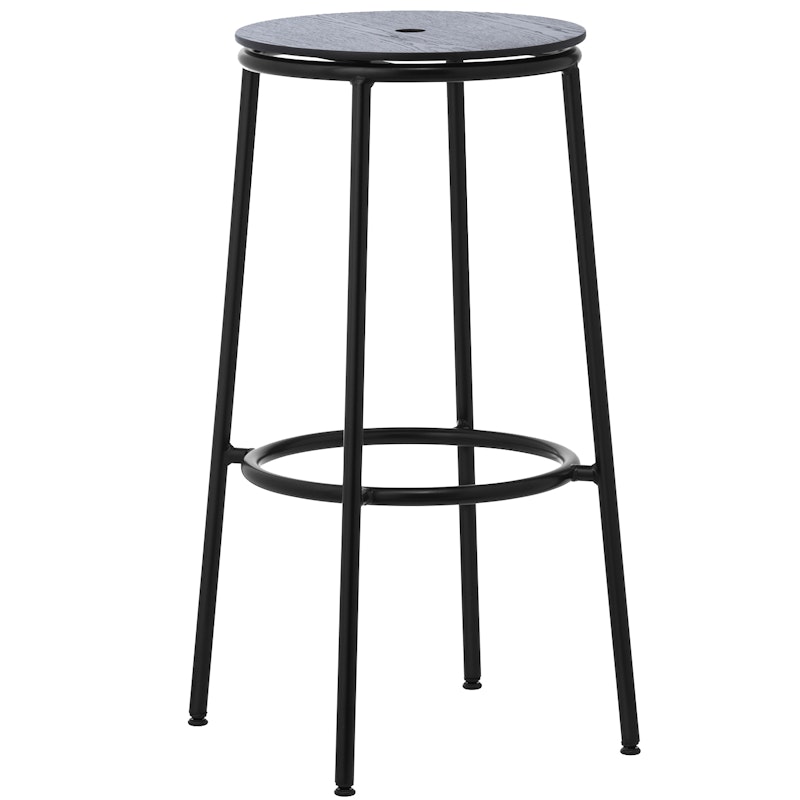 Circa Barstool 65 cm Black Steel Barhocker Black Oak