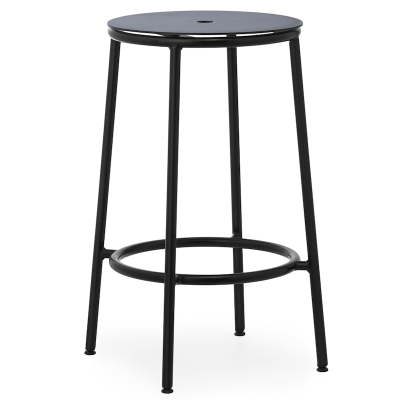 Circa Barstool 65 cm Black Steel Barhocker Schwarz