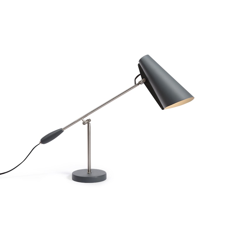Birdy Tischlampe, Grau / Metallic
