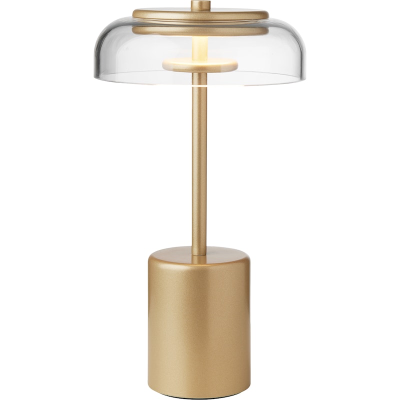 Blossi Mini Tischlampe Tragbar, Nordic Gold / Transparent