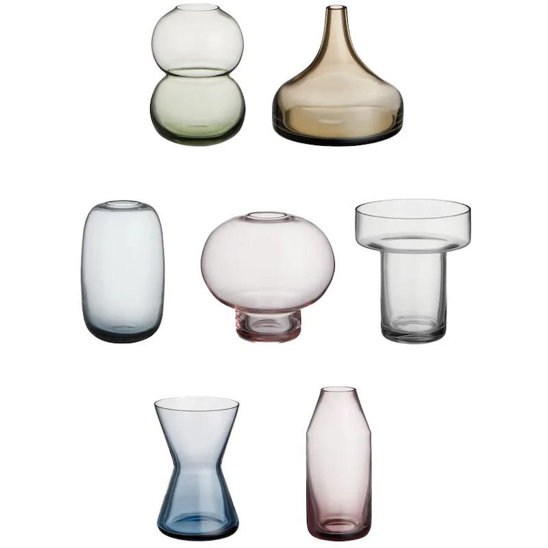 Midsummer Mini-Vasen 7-er Set von Orrefors