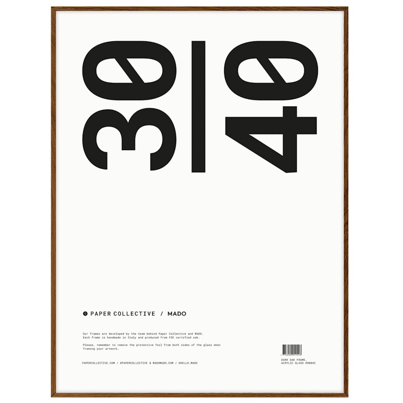 Rahmen In Dunkler Eiche / Acrylglas, 30x40 cm