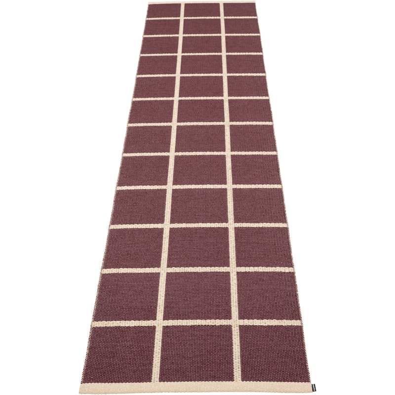 Criss Kunststoffmatte Burgundy / Cream, 70x300 cm
