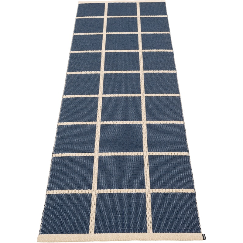 Criss Kunststoffmatte Dark Blue / Cream, 70x225 cm