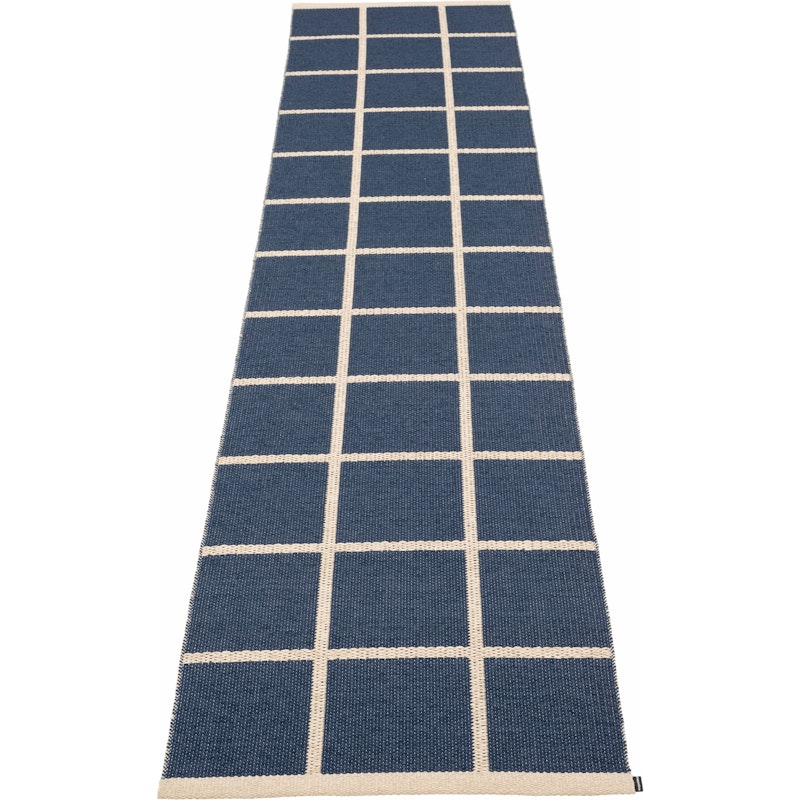 Criss Kunststoffmatte Dark Blue / Cream, 70x300 cm