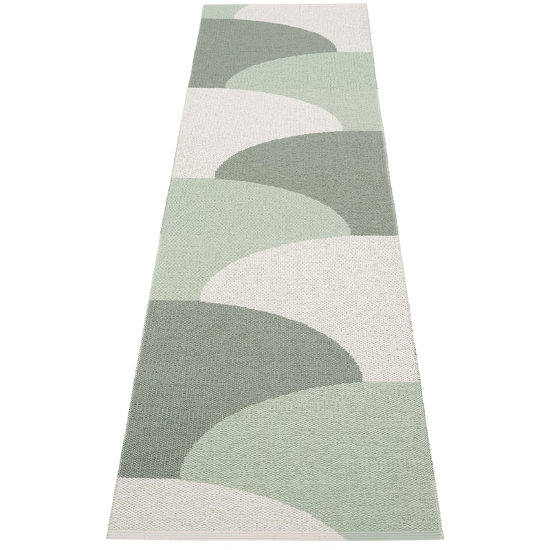 Hill Teppich 70x270 cm, Army / Misty Mint / Fossil Grey