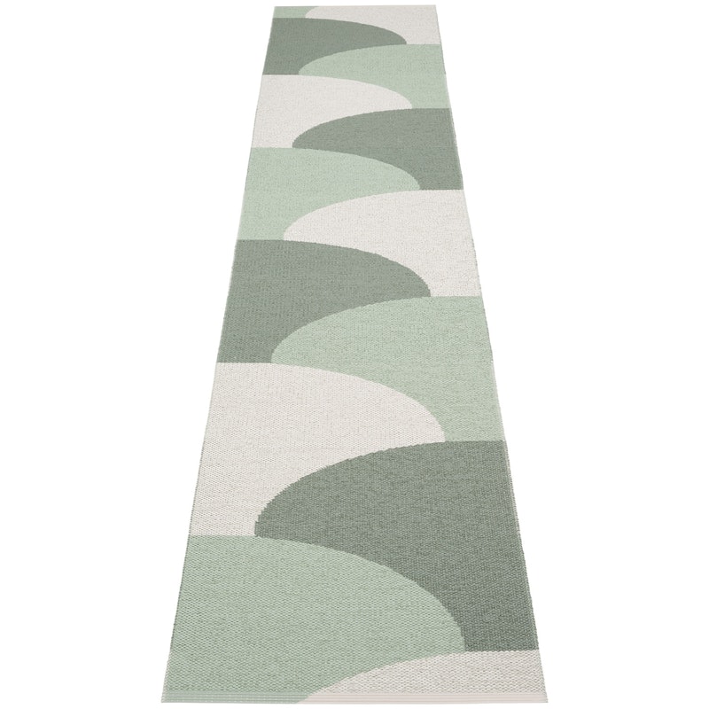 Hill Teppich 70x360 cm, Army / Misty Mint / Fossil Grey