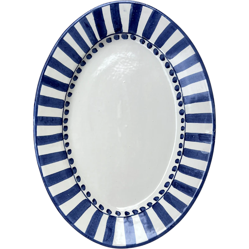 Riviera Servierplatte Oval 37 cm, Blau