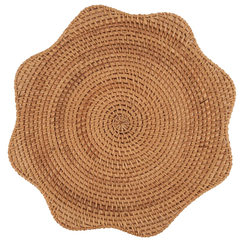 Scallop Platzset Rattan 36 cm, Natur