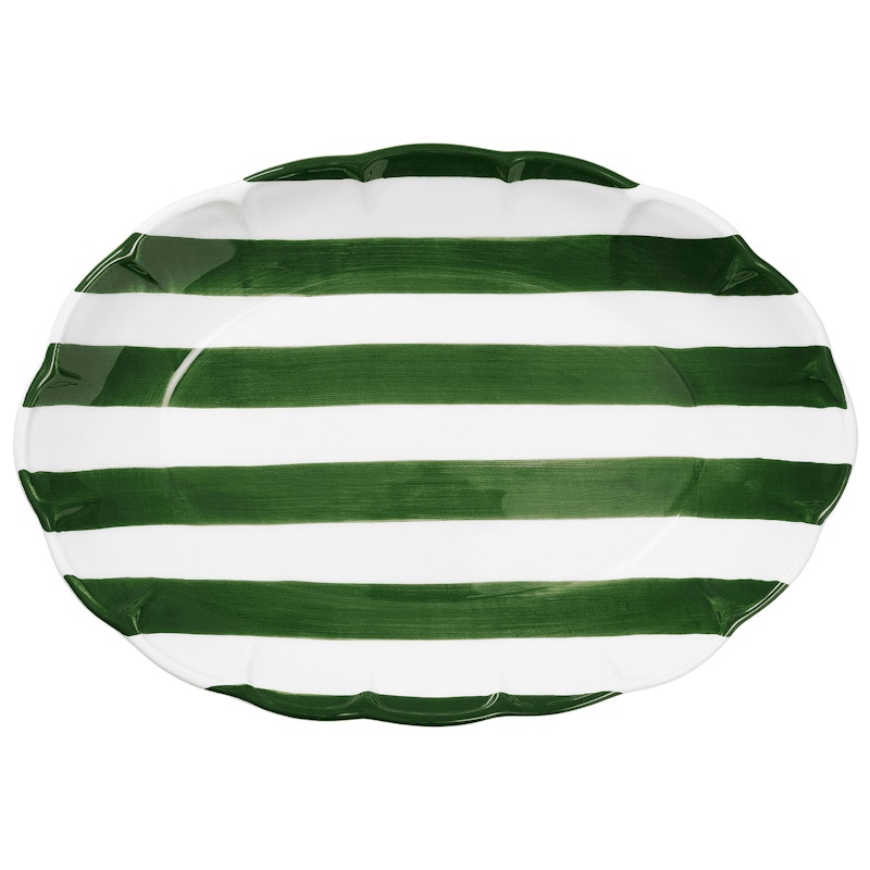Stripe Servierteller 36 cm, Grün