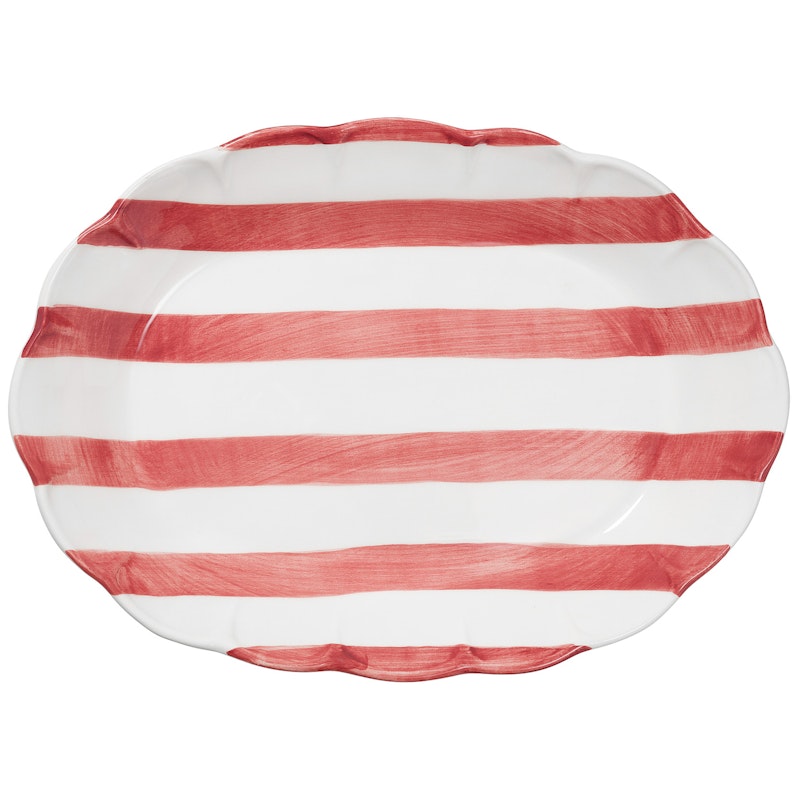 Stripe Servierteller 36 cm, Rot