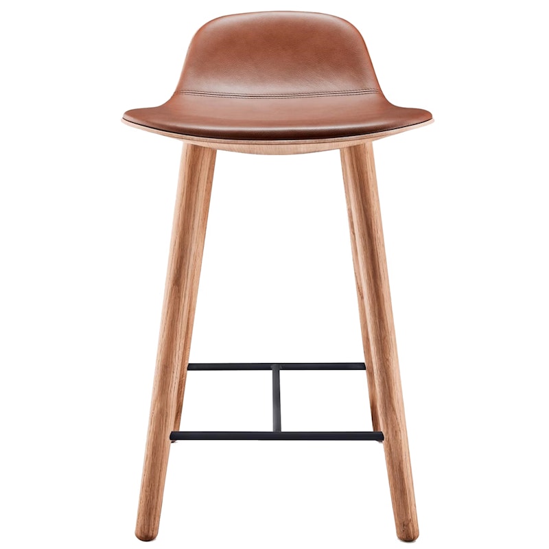 Yuuga Barhocker H65, Eiche/Cognacfarben