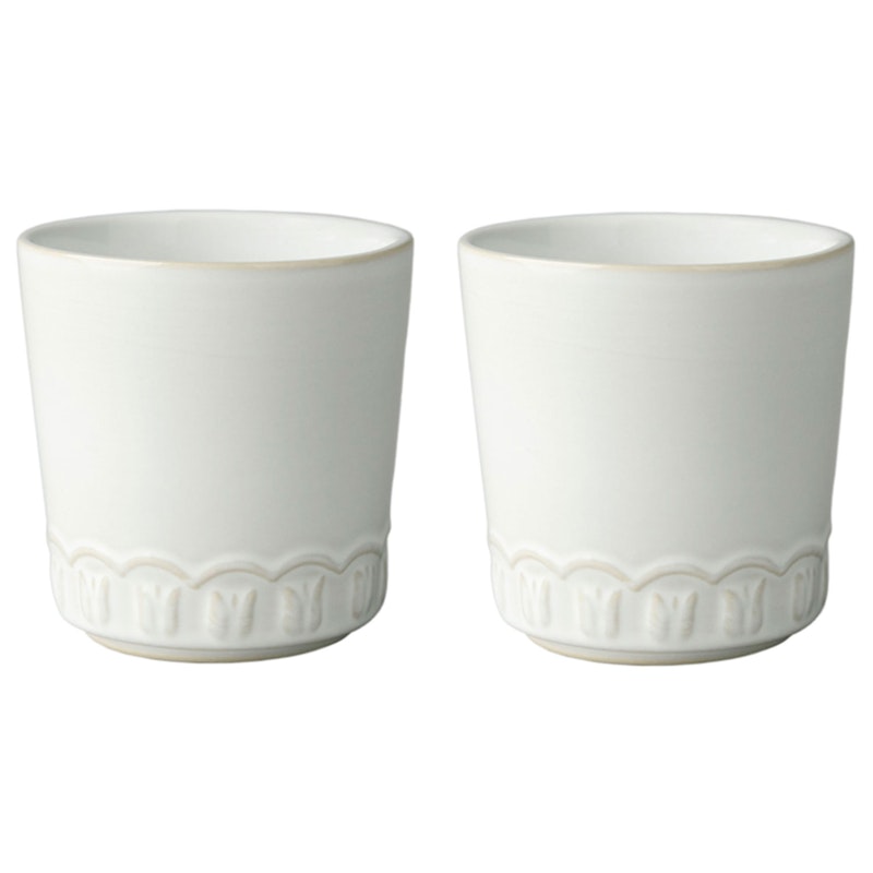 Tulipa Tasse 20 cl 2-er Set, Weiß