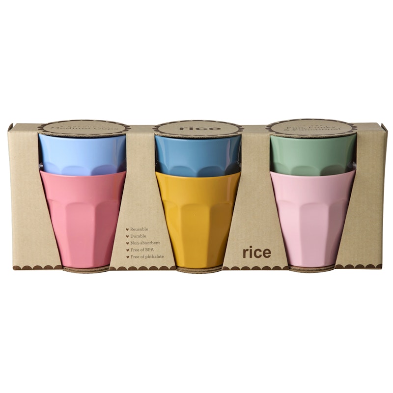 Melaminbecher 6-er Set, All You Need is Love and…Colors