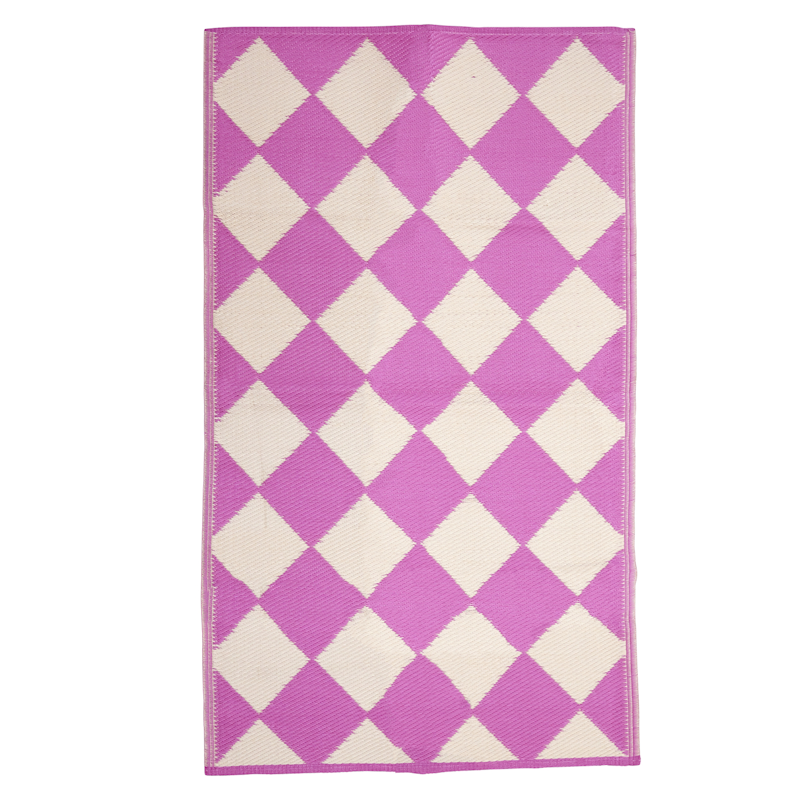 Kunststoffmatte 90x150 cm, Pink Check