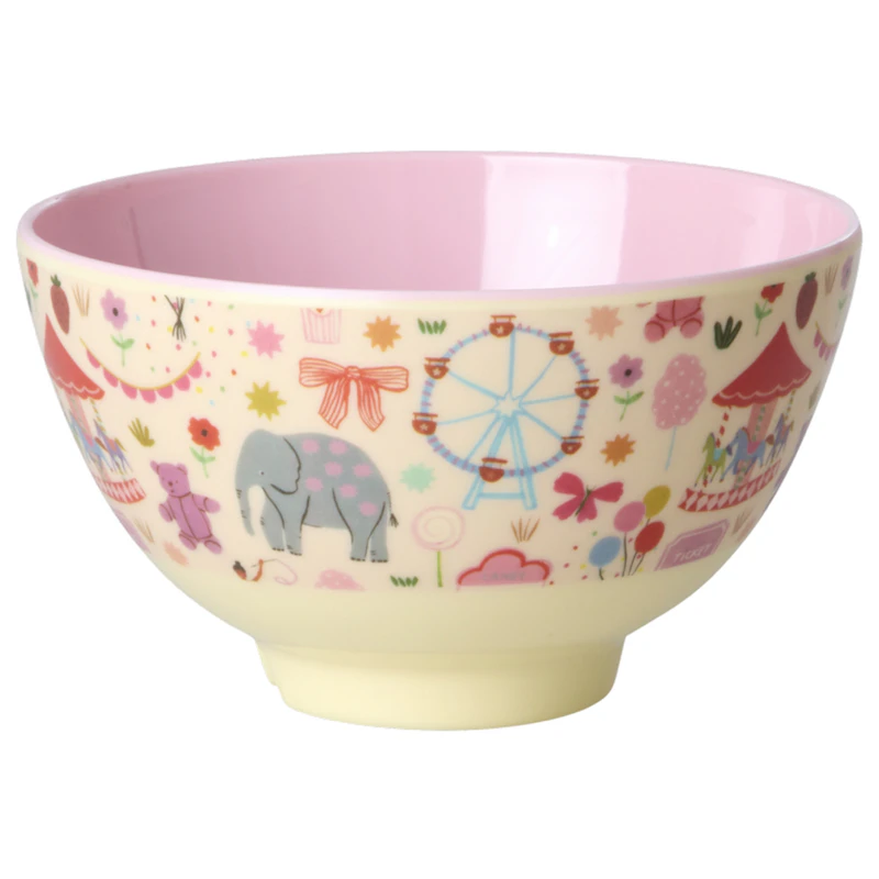 Melamine Bowl 30 cl, Pink Fun Fair