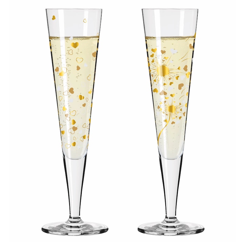 Goldnacht Champagnergläser 2-er Set, F24