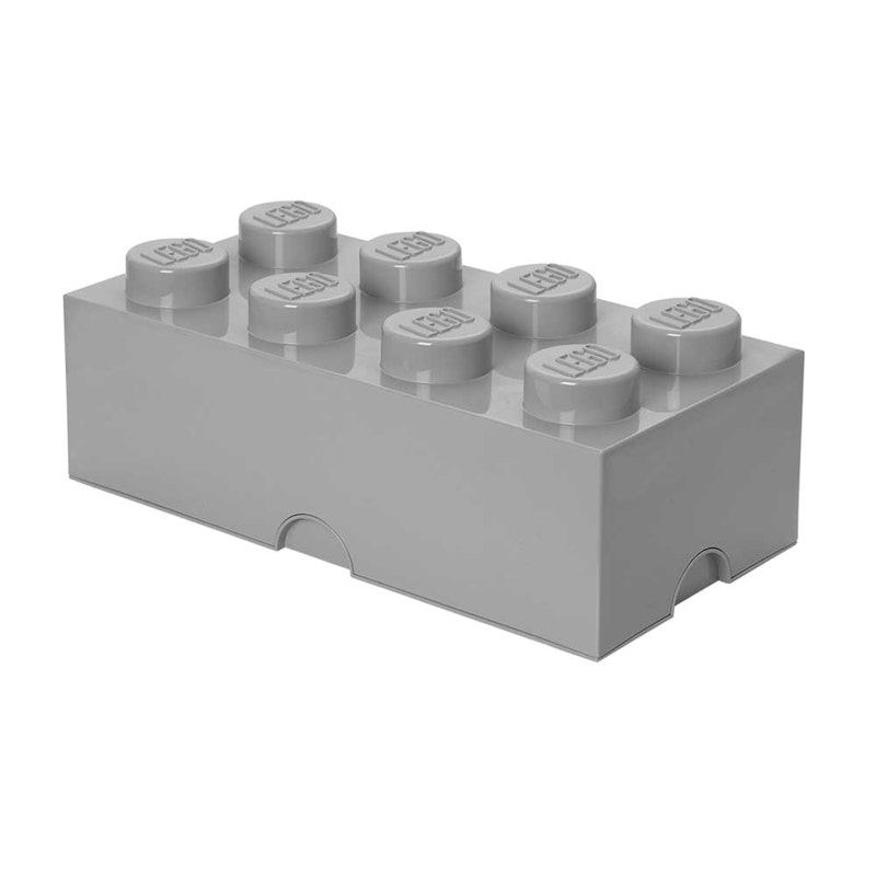 LEGO® Aufbewahrungsbox 8 Knöpfe, Medium Stone Grey