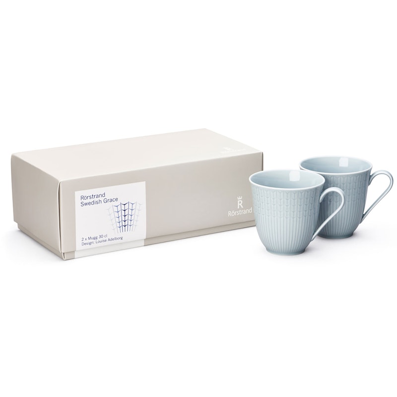 Swedish Grace Tasse 30 cl, Eis/ 2er-Set