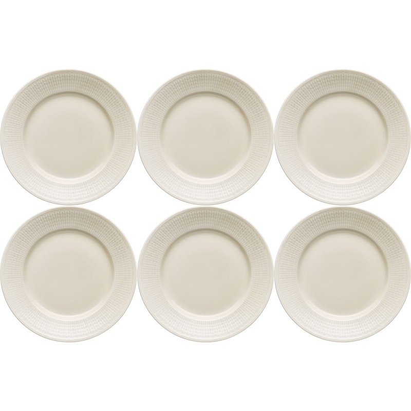 Swedish Grace Teller 21 cm 6-er Set, Oat (Beige)
