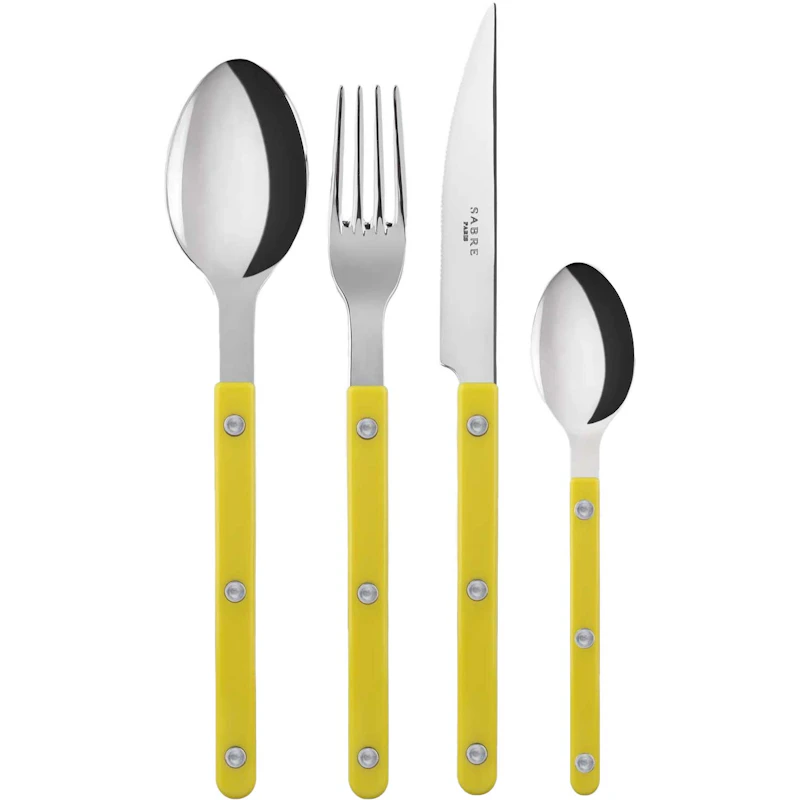 Bistrot Besteck-Set 4 Teile, Gelb