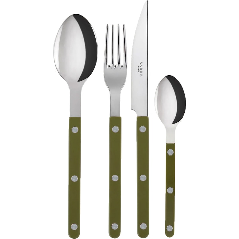 Besteck-Set 4 Teile Bistrot Green Fern Sabre Paris