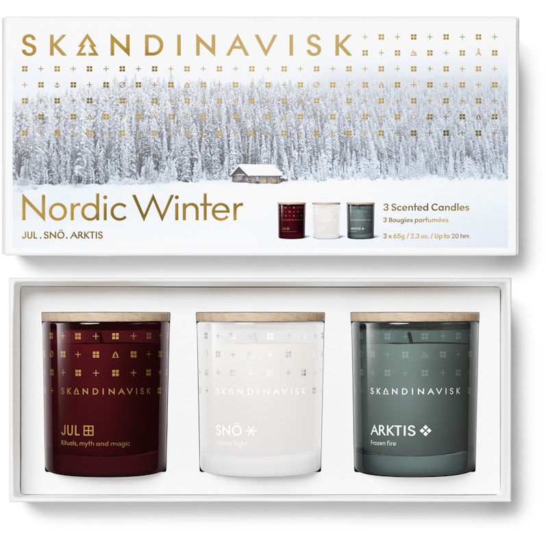 Nordic Winter Duftkerzen-Set, 3 x 65 g