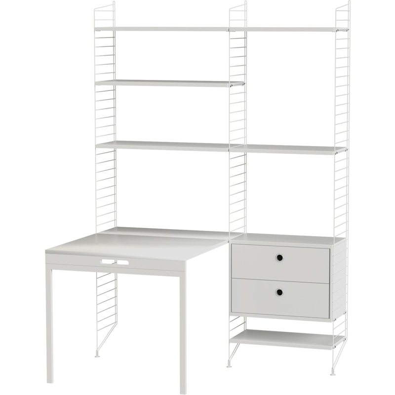 String Shelf Combination E Workplace, White