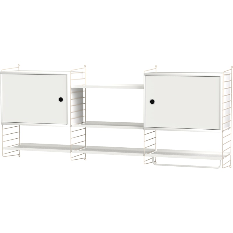 String Shelf Combination M Kitchen, White / Beige