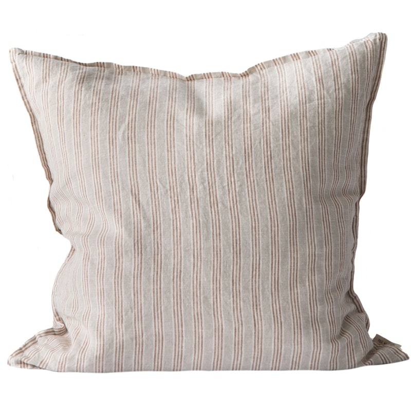 Linen Kissenbezug 50x50 cm, Hazelnut Stripe