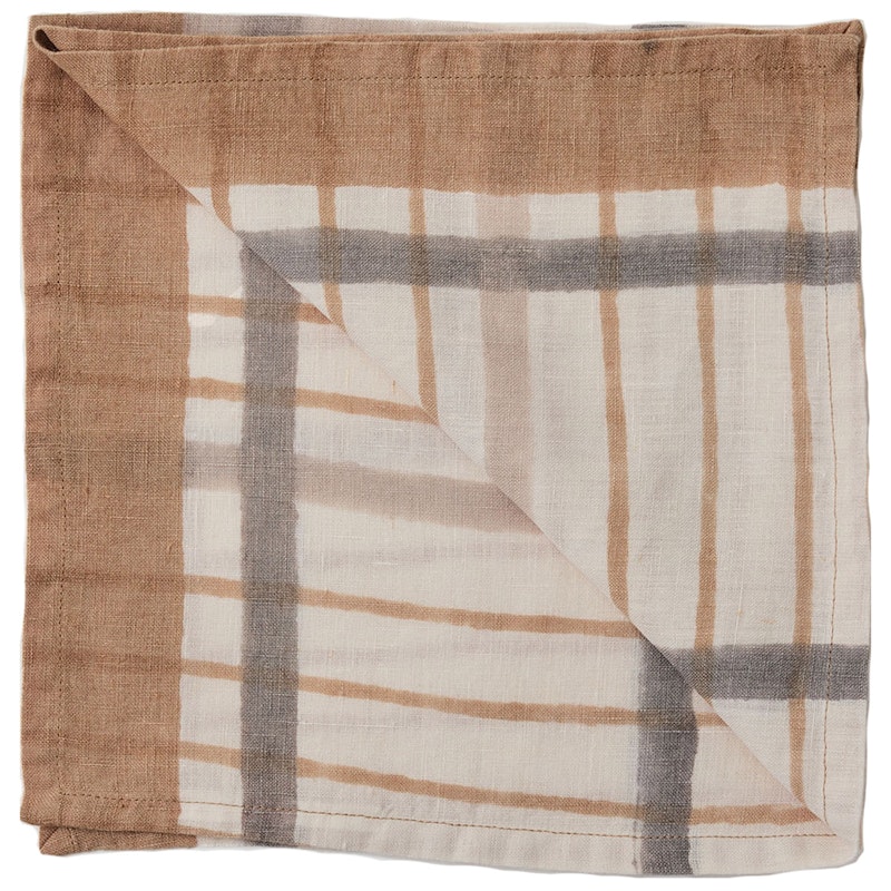Ella Serviette 50x50 cm, Hazelnut Checkered