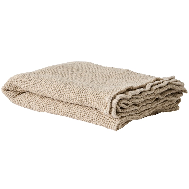 Nella waffle Handtuch 100x150 cm, Beige