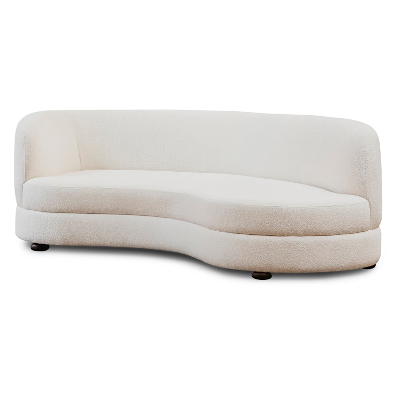 Delon Sofa, Bouclé Classic Altweiß