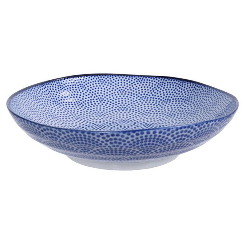 Nippon Blue Pastateller 21 cm, Dots
