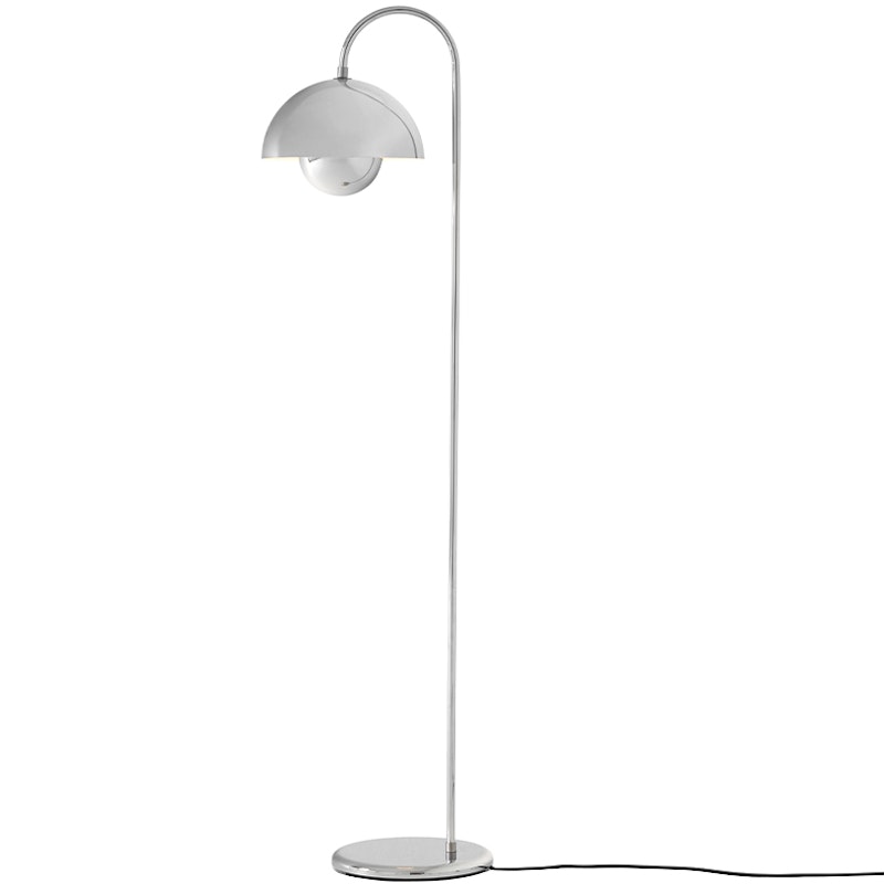 Flowerpot VP12 Stehlampe, Chrome-Plated