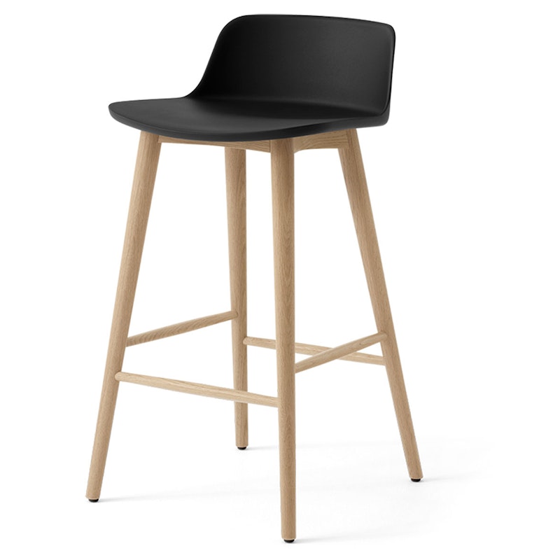&Tradition Rely HW118 Barstol Lav Ryg Lakeret Eg/Sort