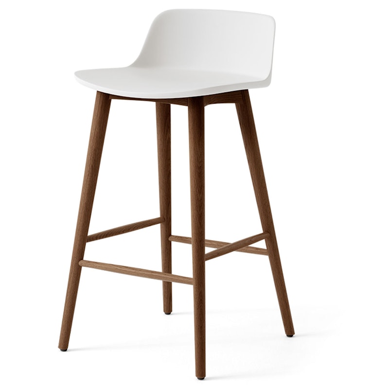 &Tradition Rely HW118 Barstol Lav Ryg Lakeret Valnød/Hvid
