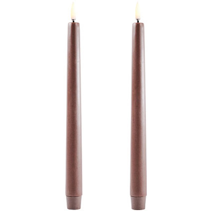 LED Stabkerze 2,3 x 25,5 cm, Braun