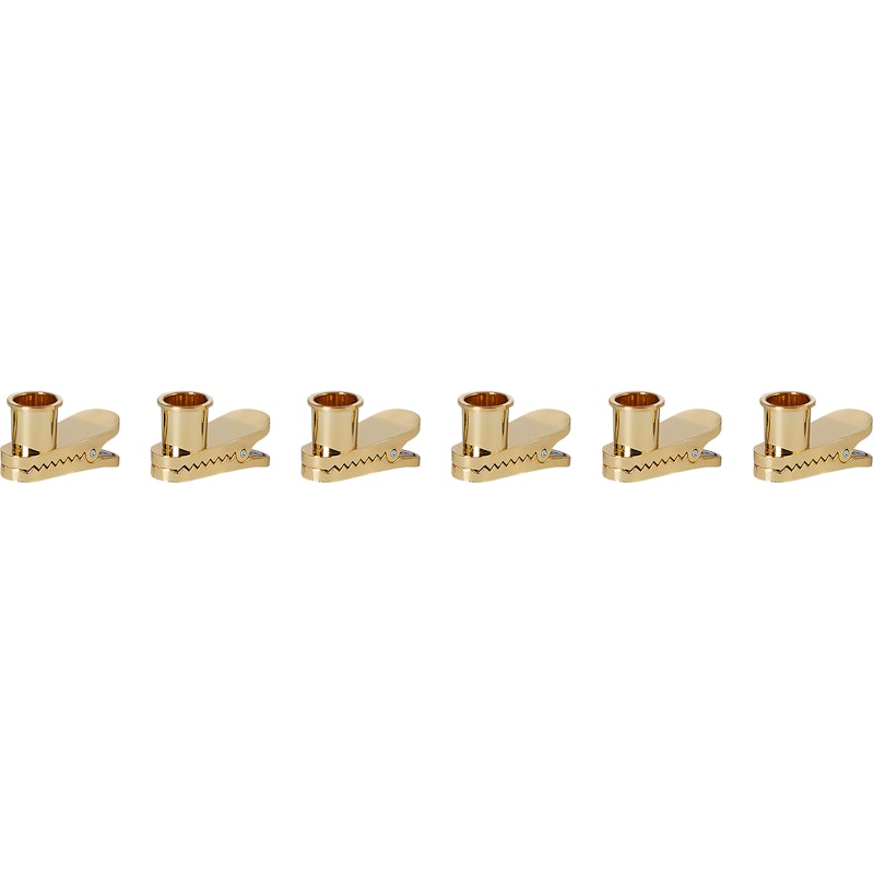 Spitzkerzenklemme Für Mini Stabkerze 6-er Set, Gold