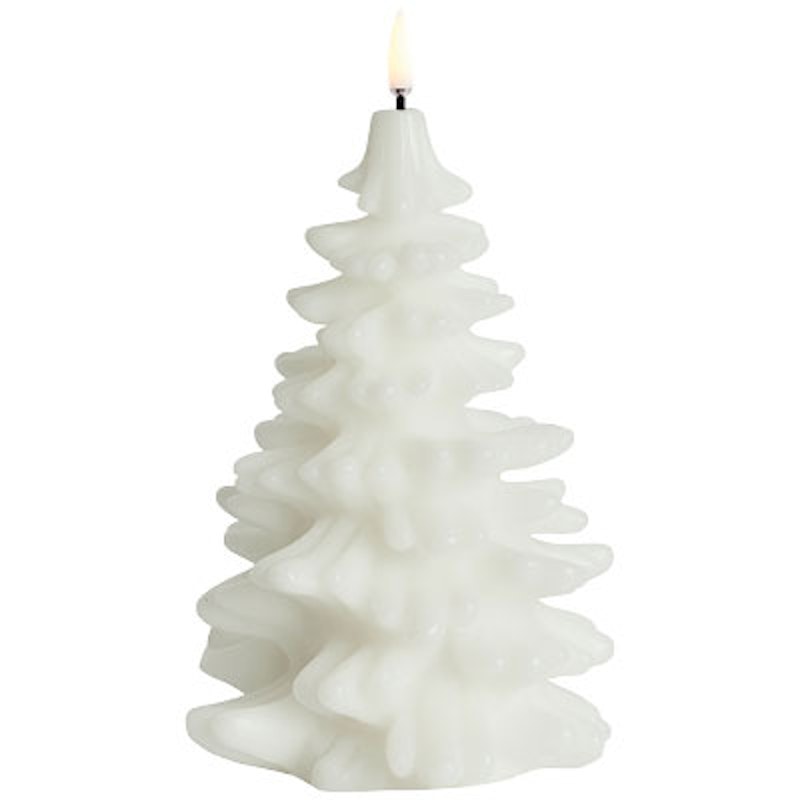 Led-Kerze Weihnachtsbaum 11x21 cm, Nordic White