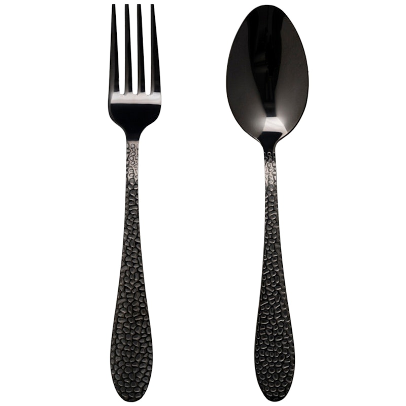 Frost Dessert Cutlery / Starter Cutlery 8 Pieces, Black