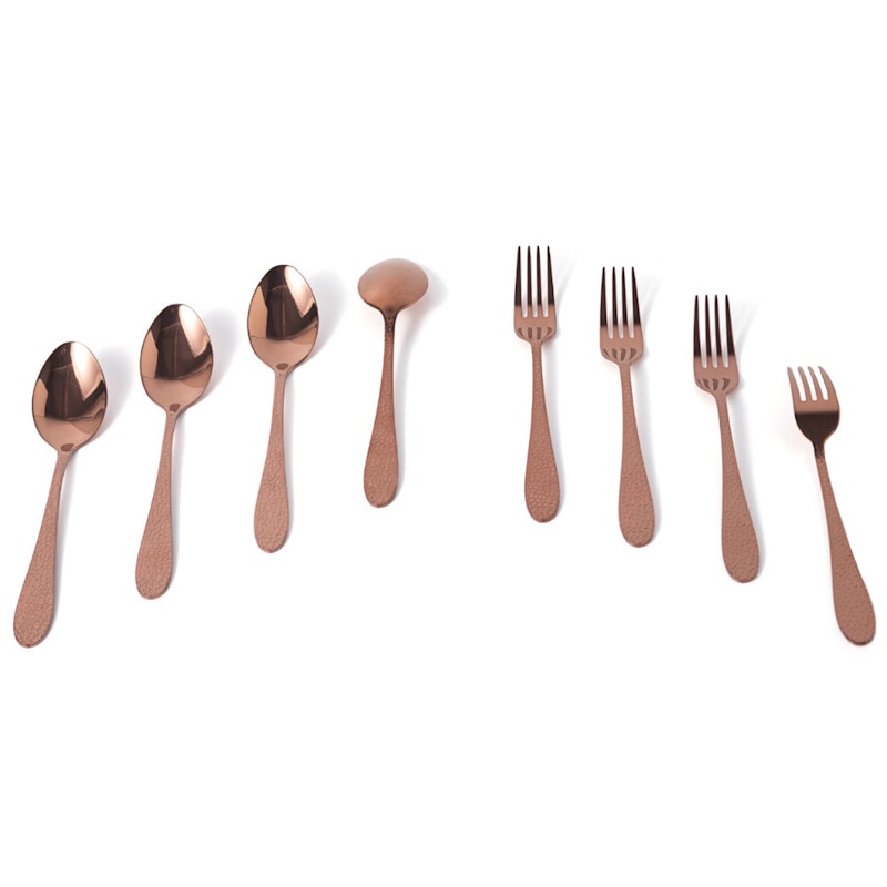 Frost Dessert Cutlery / Starter Cutlery 8 Pieces, Copper