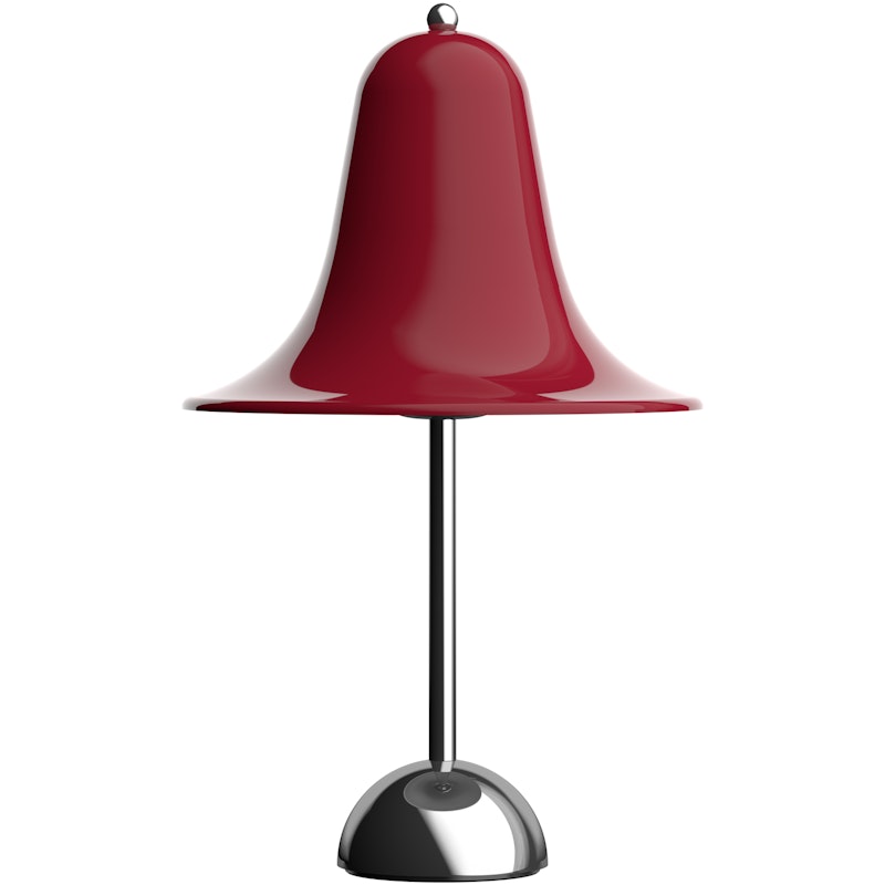 Pantop Tischlampe Ø23, Chrom / Cherry Red