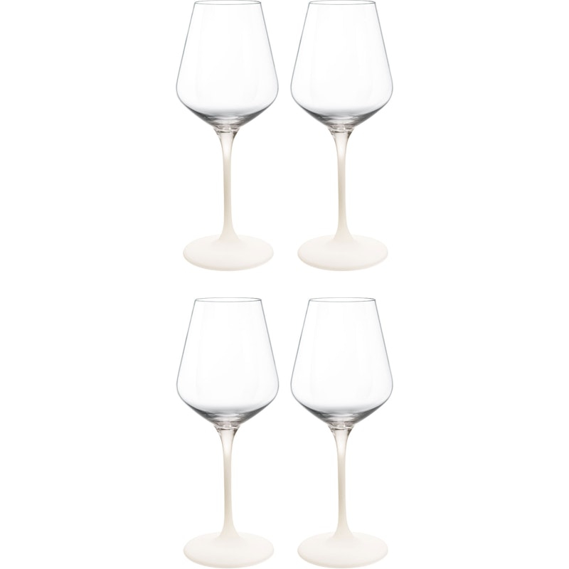 Manufacture Rock Weißweinglas 38 cl 4-er Set, Weiß