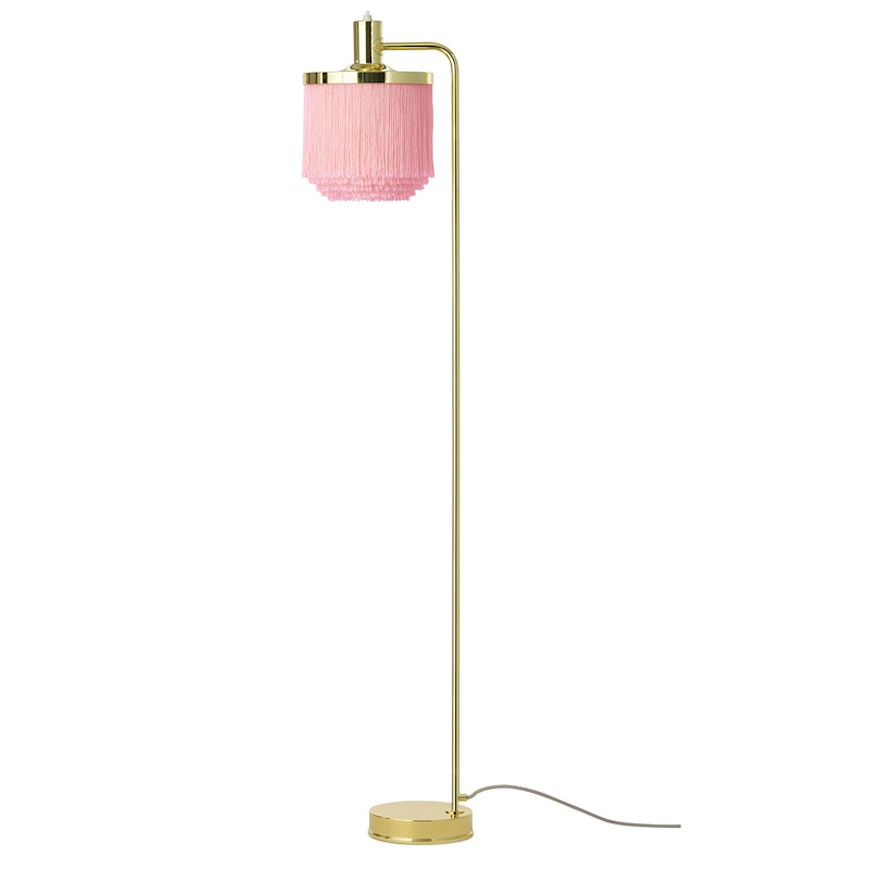 Fringe Floor Lamp, Pale Pink