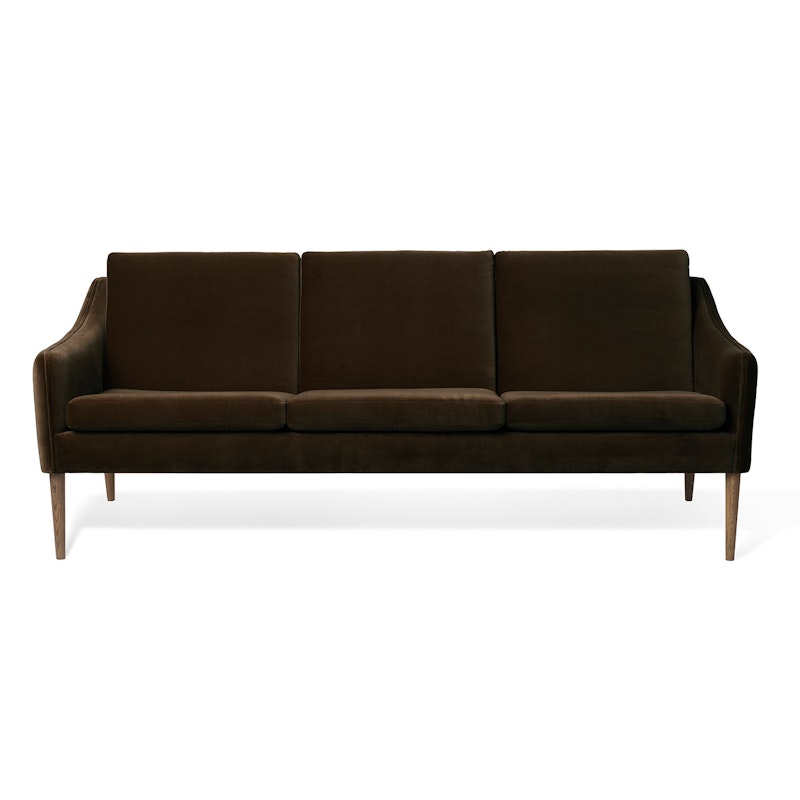 Mr. Olsen 3-Sitzer-Sofa, Java Brown / Geräucherte Eiche