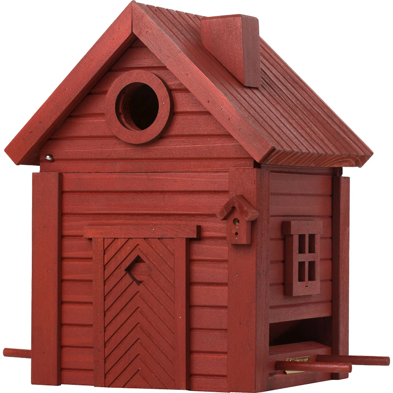 Multiholk Vogelfutterhäuschen / Vogelhaus, Oxidrot