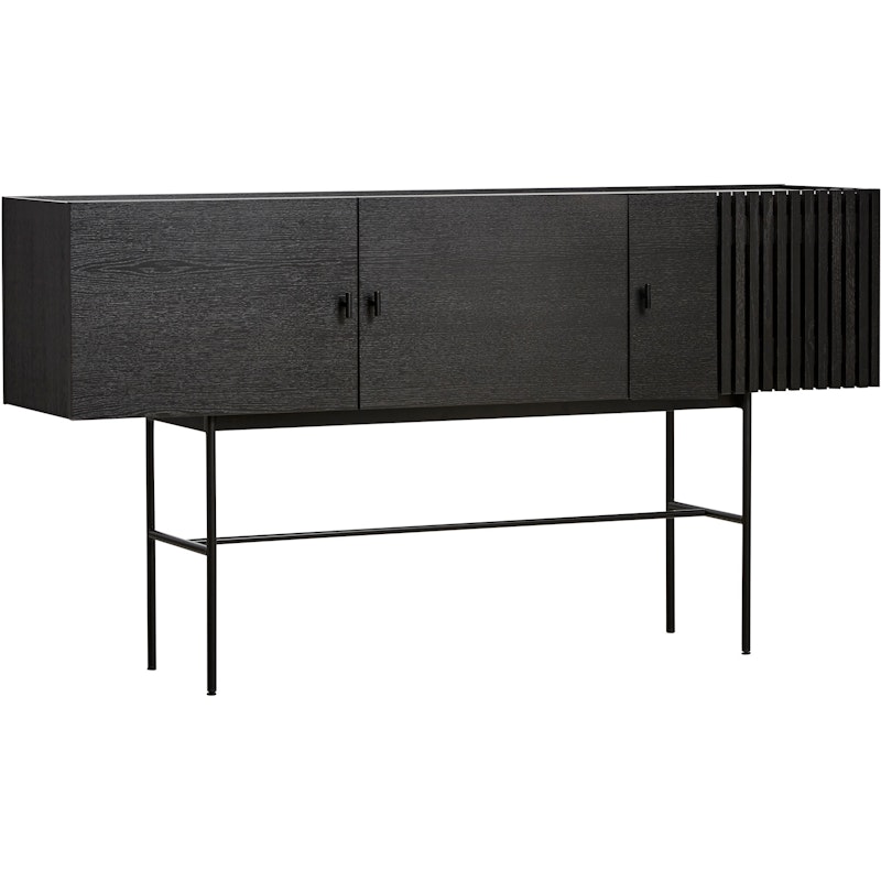 ARRAY Sideboard 180 cm, Schwarz Bemalt Eiche