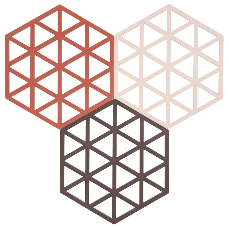 Triangle Topfuntersetzer 3 Teile, Rot